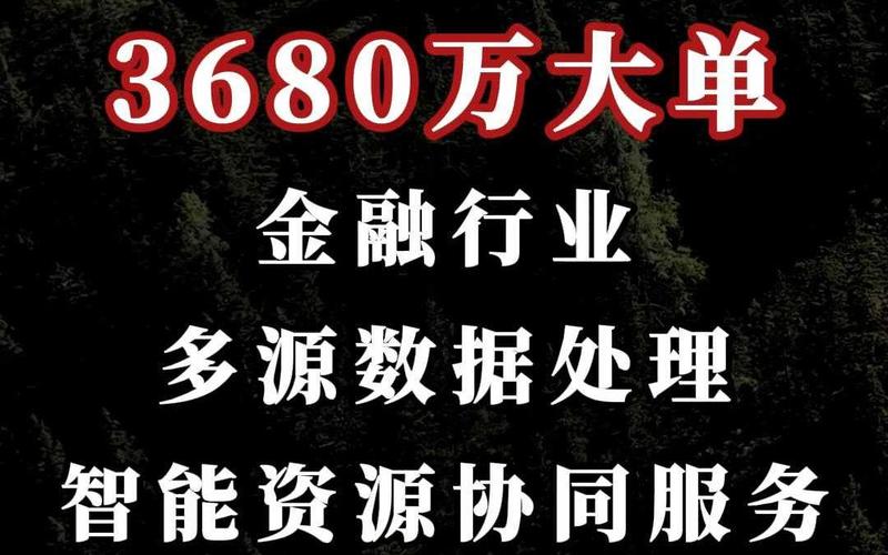 金融行业多源数据处理与智能资源协同服务大单 数据处理服务的创新与实践